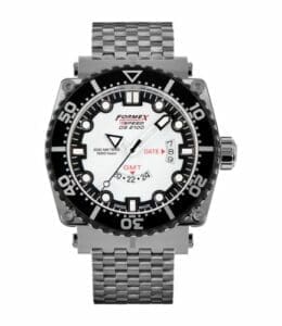 Formex Diver Quartz GMT White / Bracelet 2100.3.2012.100