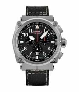 Formex Pilot Quartz Chronograph Black / Calf 1100.1.3020.213