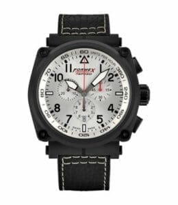 Formex Pilot Quartz Chronograph PVD / Silver / Calf 1100.4.3044.213
