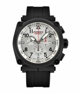 Formex Pilot Quartz Chronograph PVD / Silver / Rubber 1100.4.3044.910