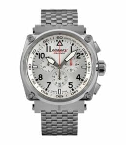 Formex Pilot Quartz Chronograph Silver / Bracelet 1100.1.3040.100