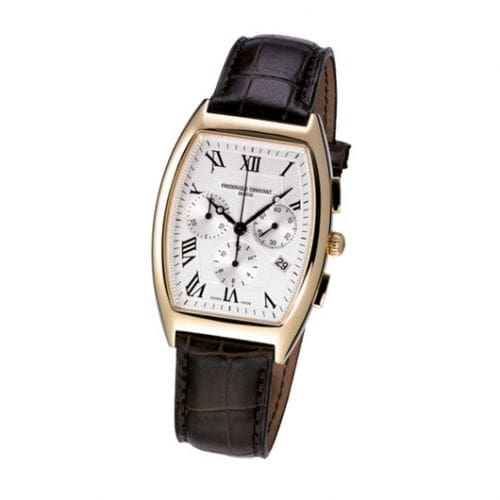 Frederique Constant Art Deco Tonneau Chrono Quartz Yellow Gold / Silver FC-292M4T25