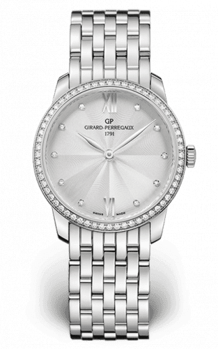Girard-Perregaux 1966 30mm Stainless Steel / Diamond / Silver / Bracelet 49528D11A172-11A