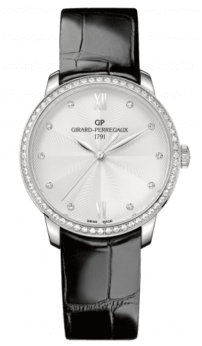 Girard-Perregaux 1966 36mm Stainless Steel / Diamond / Silver / Alligator 49523D11A171-CB6A