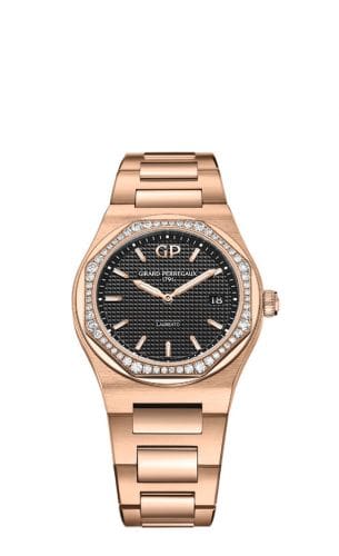 Girard-Perregaux Laureato 34 Quartz Pink Gold / Diamond / Black / Alligator 80189D52A632-52A