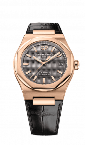 Girard-Perregaux Laureato 38 Automatic Pink Gold / Grey / Alligator 81005-52-232-BB6A