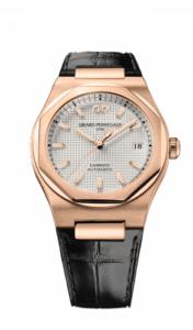 Girard-Perregaux Laureato 38 Automatic Pink Gold / Silver / Alligator 81005-52-132-BB6A