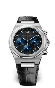 Girard-Perregaux Laureato 38 Chronograph Stainless Steel / Black / Alligator 81040-11-631-BB6A