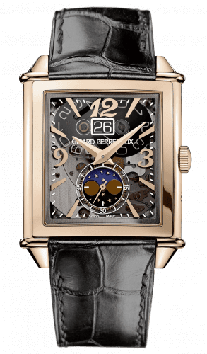 Girard-Perregaux Vintage 1945 XXL Large Date and Moonphases Pink Gold / Grey Sapphire 25882-52-222-BB6B