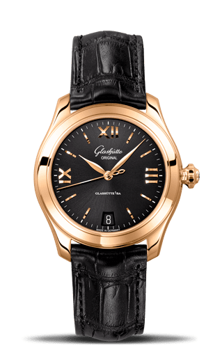 Glashütte Original Lady Serenade Rose Gold / Black / Alligator / Folding 1-39-22-18-01-04