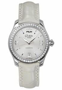 Glashütte Original Lady Serenade Stainless Steel / Diamond / Silver / Alligator / Folding 1-39-22-02-22-04