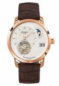 Glashütte Original PanoLunar Tourbillon Red Gold / Silver / Alligator / Folding 1-93-02-05-05-05