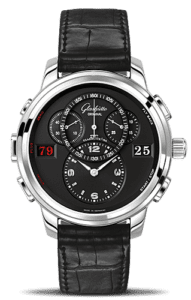 Glashütte Original PanoMatic Counter XL Stainless Steel / Black / Folding 1-96-01-02-02-04