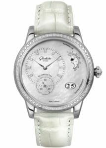 Glashütte Original PanoMatic Luna Stainless Steel / Diamond / MOP / Alligator / Pin 1-90-12-01-12-01
