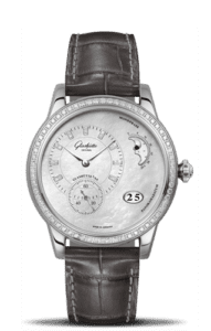 Glashütte Original PanoMatic Luna Stainless Steel / Diamond / MOP / Alligator / Pin 1-90-12-01-12-02