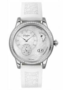 Glashütte Original PanoMatic Luna Stainless Steel / Diamond / MOP / Rubber / Pin 1-90-12-01-12-04