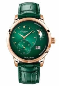 Glashütte Original PanoMatic Lunar Red Gold / Green / Alligator / Short Folding 1-90-02-23-35-30