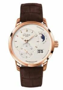 Glashütte Original PanoMatic Lunar Red Gold / Silver / Alligator / Folding 1-90-02-45-35-62