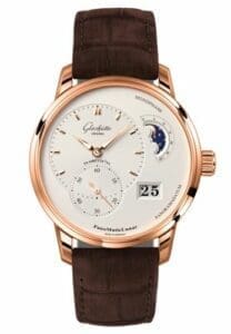 Glashütte Original PanoMatic Lunar Red Gold / Silver / Alligator / Pin 1-90-02-45-35-02
