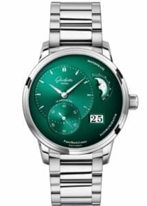 Glashütte Original PanoMatic Lunar Stainless Steel / Green / Bracelet 1-90-02-13-32-70