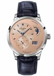 Glashütte Original PanoMatic Lunar Stainless Steel / Rose / Alligator / Pin 1-90-02-12-32-01