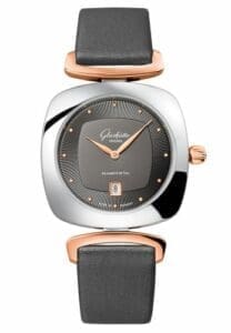 Glashütte Original Pavonina Date Stainless Steel / Red Gold / Grey / Calf 1-03-01-27-06-04