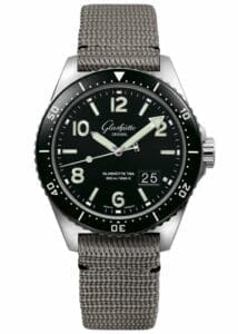 Glashütte Original SeaQ Panorama Date Stainless Steel / Black / Textile / Pin 1-36-13-01-80-08