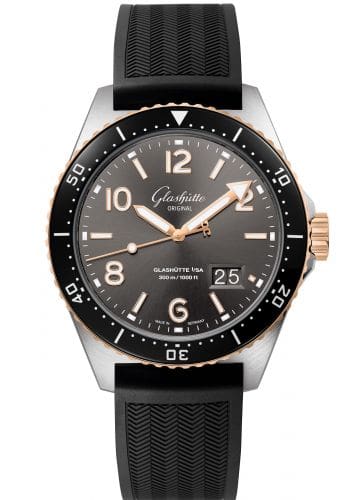 Glashütte Original SeaQ Panorama Date Stainless Steel / Red Gold / Grey / Rubber / Pin 1-36-13-04-91-06