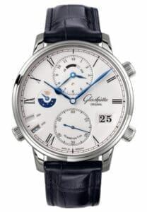 Glashütte Original Senator Cosmopolite White Gold / Silver / Alligator / Folding 1-89-02-01-04-50