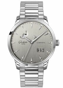 Glashütte Original Senator Excellence Panorama Date Moonphase Stainless Steel / Grey / Bracelet 1-36-04-03-02-70