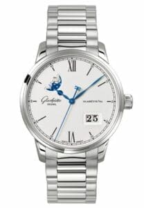 Glashütte Original Senator Excellence Panorama Date Moonphase Stainless Steel / Silver / Bracelet 1-36-04-01-02-70