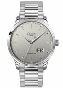Glashütte Original Senator Excellence Panorama Date Stainless Steel / Grey / Bracelet 1-36-03-03-02-70
