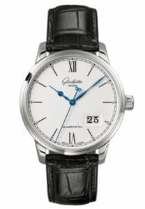 Glashütte Original Senator Excellence Panorama Date Stainless Steel / Silver / Alligator / Folding 1-36-03-01-02-50