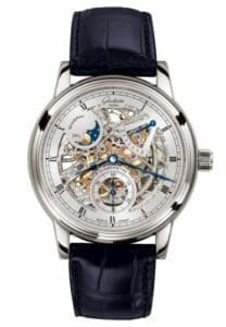 Glashütte Original Senator Moon Phase White Gold / Skeleton / Alligator / Pin 1-49-13-15-04-01
