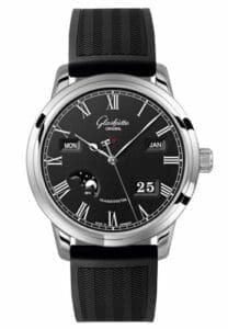 Glashütte Original Senator Perpetual Calendar Stainless Steel Black / Rubber / Folding 100-02-25-12-53