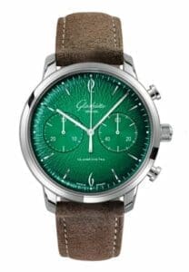 Glashütte Original Sixties Chronograph Stainless Steel / Green / Pin / Annual Edition 1-39-34-05-22-04