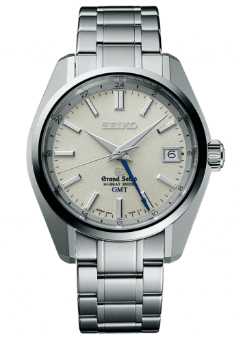 Grand Seiko Automatic GMT Stainless Steel / Cream / Bracelet SBGJ001