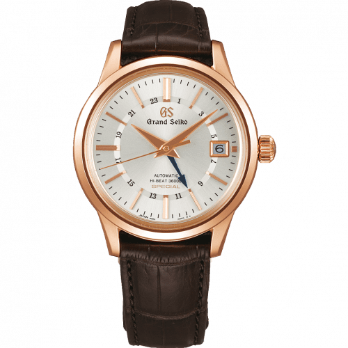 Grand Seiko Automatic Hi Beat 36000 GMT Special Pink Gold / Silver / Strap SBGJ210
