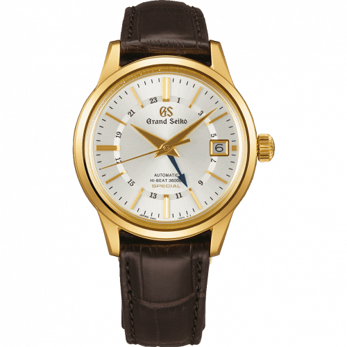 Grand Seiko Automatic Hi Beat 36000 GMT Special Yellow Gold / Silver / Strap SBGJ208