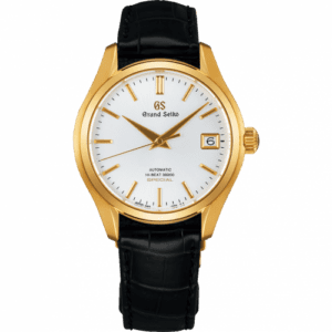 Grand Seiko Automatic Hi Beat 36000 Special Yellow Gold / White / Strap SBGH220