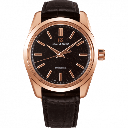 Grand Seiko Spring Drive 8 Days Pink Gold / Black Stardust / Strap SBGD202