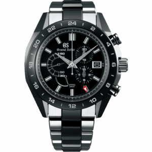 Grand Seiko Spring Drive Chronograph Titanium / Ceramic / Black / Bracelet / Black Ceramics Collection SBGC223