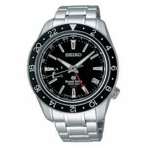Grand Seiko Spring Drive GMT Stainless Steel / Black / Bracelet SBGE001
