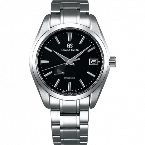 Grand Seiko Spring Drive Stainless Steel / Black / Bracelet SBGA203