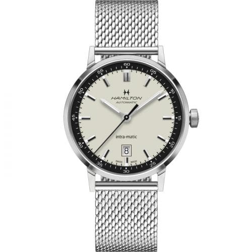 Hamilton Intra-Matic 40 Stainless Steel / Silver / Mesh H38425120