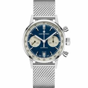 Hamilton Intra-Matic 68 Auto Chrono Stainless Steel / Blue / Mesh H38416141