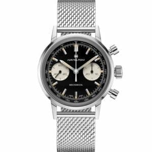Hamilton Intra-Matic Chronograph H Stainless Steel / Black / Mesh H38429130