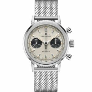 Hamilton Intra-Matic Chronograph H Stainless Steel / White / Mesh H38429110
