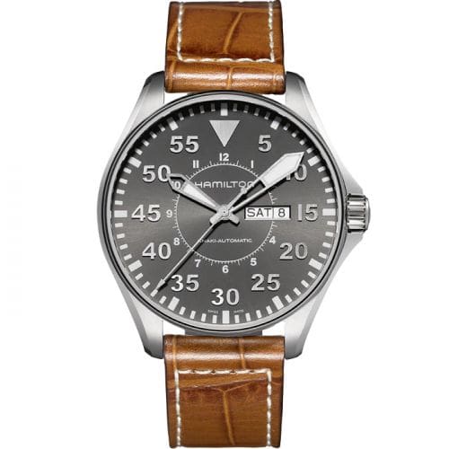 Hamilton Khaki Aviation Pilot Day Date Auto Grey H64715885