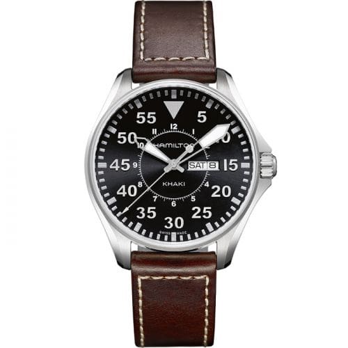 Hamilton Khaki Aviation Pilot Day Date Quartz Black H64611535